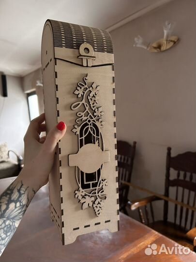 Короб для вина подарочный деревянный