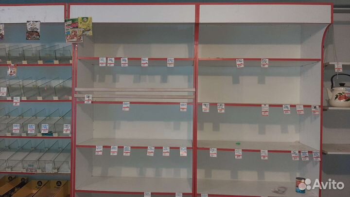 Стеллажи, витрины, прилавки