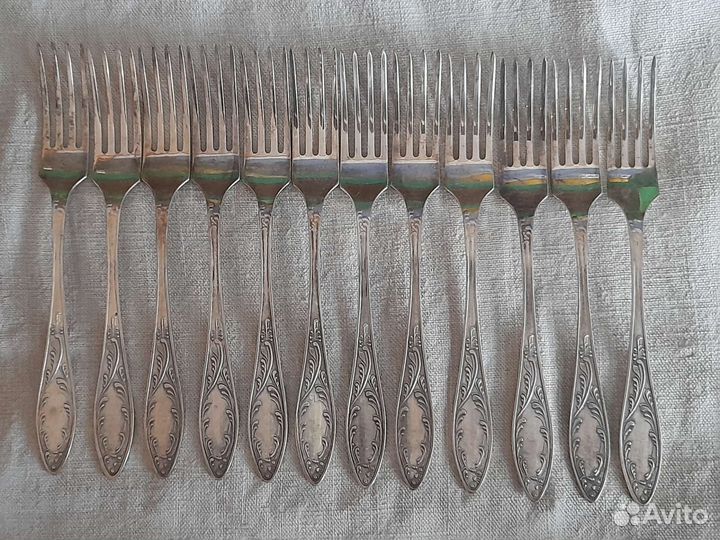 Вилки 12 штук мельхиор СССР