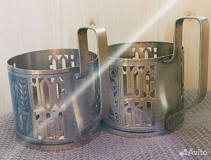 Серебряные подстаканники. Москва и 50лет 1917 люкс