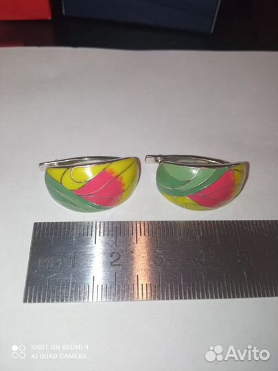 Серьги серебро