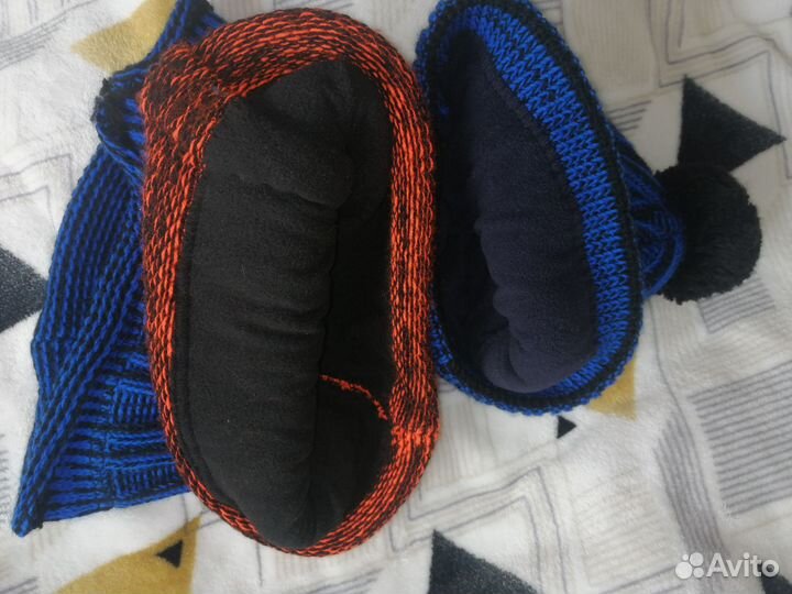 Комплект шапка+снуд. Теплые, яркие