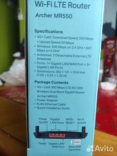 Wifi роутер 4g+ TP-link Archer MR550