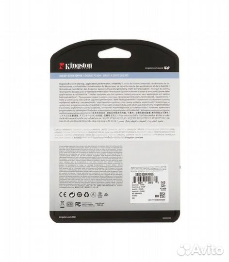 480 гб SSD накопитель Kingston DC450R (sedc450R/48