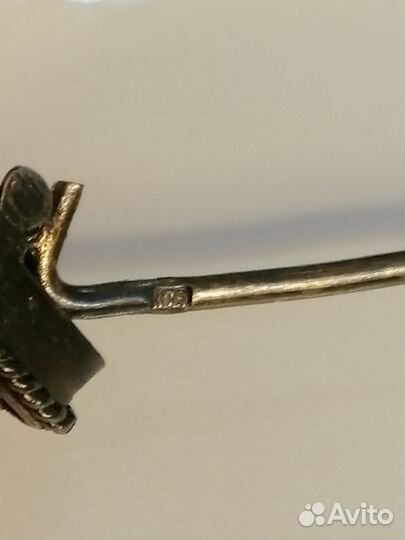 Серебряная брошь СССР