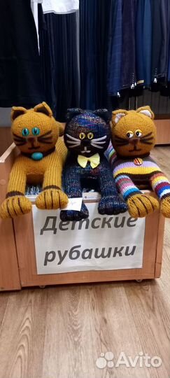 Вязаная игрушка котик