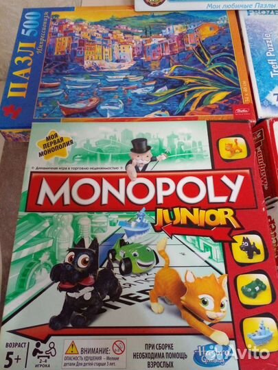 Настоль игры+пазлы 160/200/500 элем и коврики-пазл