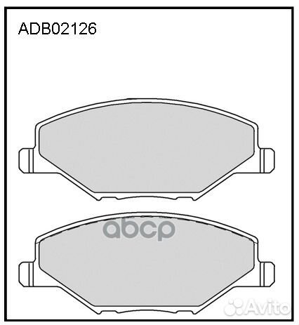 Колодки тормозные дисковые перед ADB02126 A