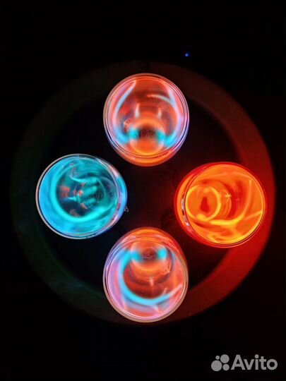Комплект неоновых стаканов с подставкой