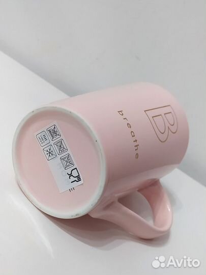 Кружка Breathe от Zara Home, розовая новая бокал