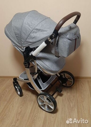 Коляска 2в1 трансформер Новая (серый)