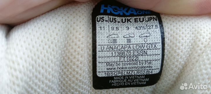 U Hoka Anacapa LOW GTX 42,5. Оригинал