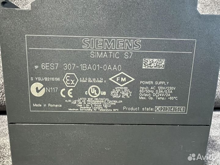 Блок питания Siemens PS 307 307-1BA01-0AA0