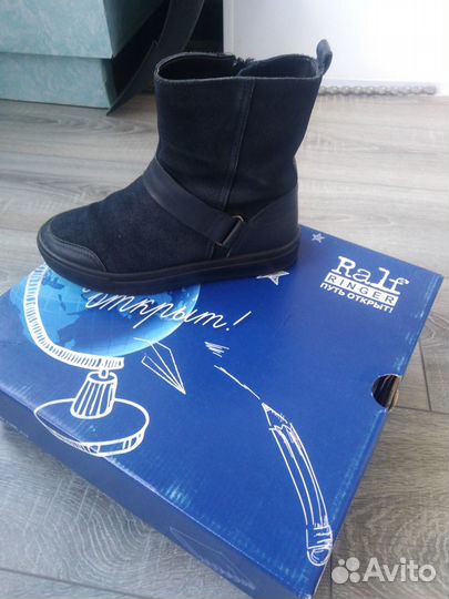 Сапожки для девочки натуральные, 34 размер