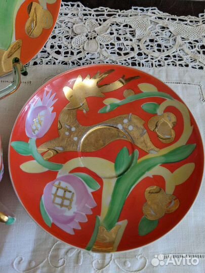 Чайная тройка Золотой олень