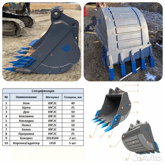 Ковш 1,2 м3 на Doosan DX 225