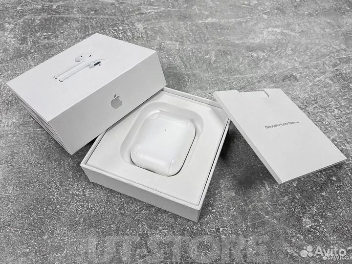 Airpods 2 + чехол + палочка для очистки в подарок
