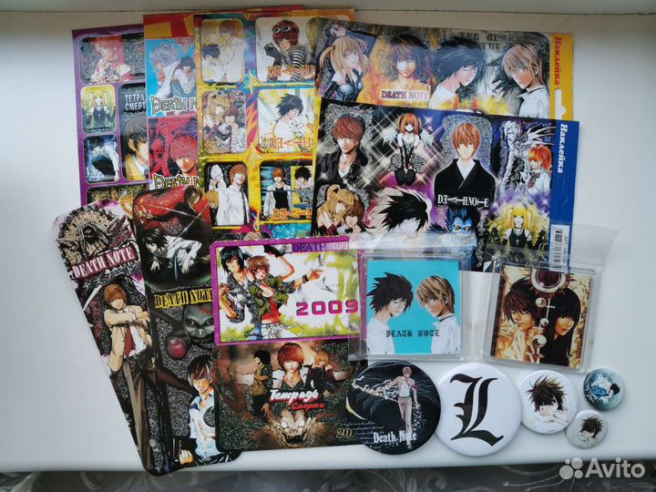 Наклейки, закладки, магниты, значки Тетрадь смерти