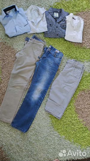 Пакет вещей для мальчика 146-152см, брюки, рубашки