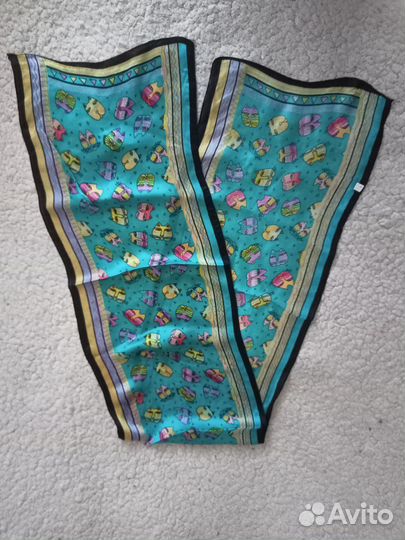 Женский шарфик из натурального шелка 130х30