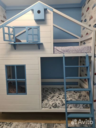 Двухъярусная кровать домик бу