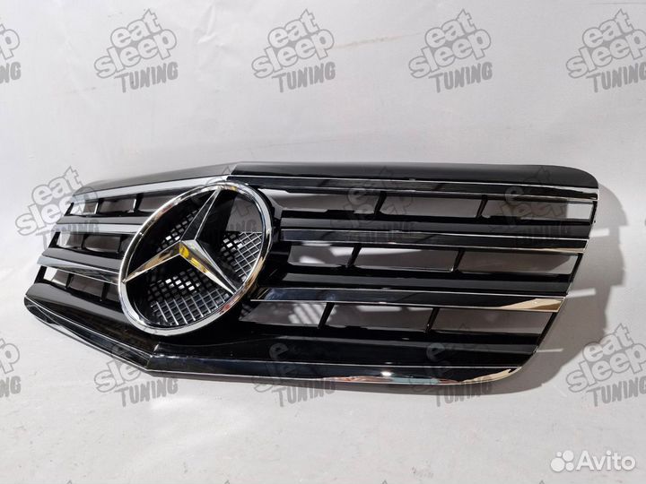 Mercedes W211 рестайлинг решетка AMG хром