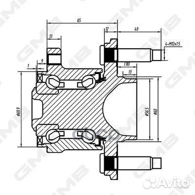 Ступица задняя (С абс) GH34860M GMB