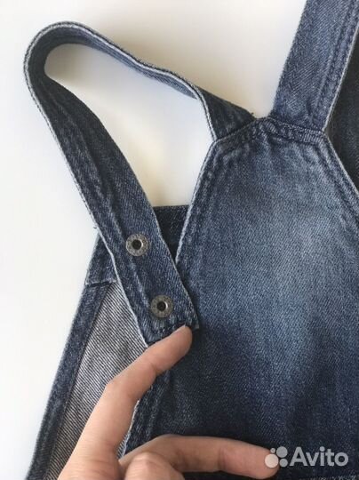 Джинсовый комбинезон шорты 62,74,86,92
