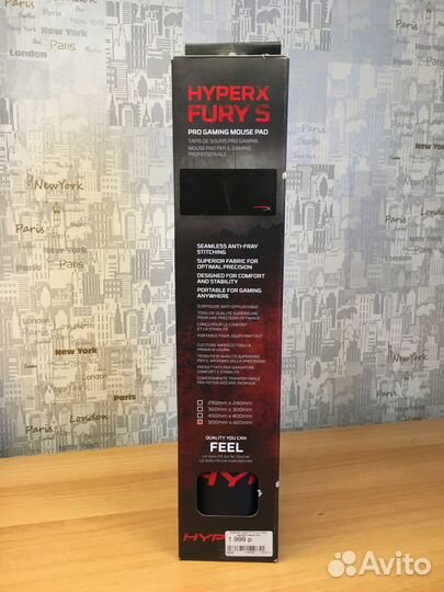 Коврик для мыши HyperX fury S Pro XL, черный