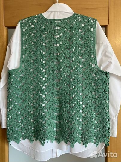 Жилетка ажурная летняя вязанная