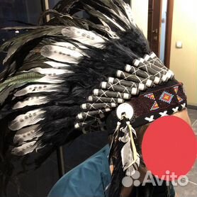 Индейский головной убор из перьев Роуч | AliExpress