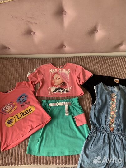 Детские вещи пакетом для девочек 122 128