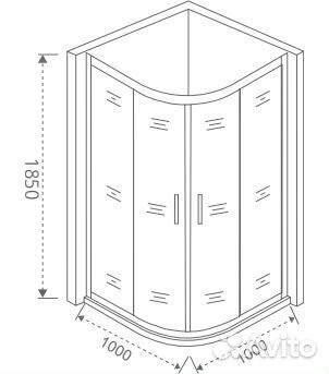 Душевой уголок Good Door Infinity R-100-G-CH