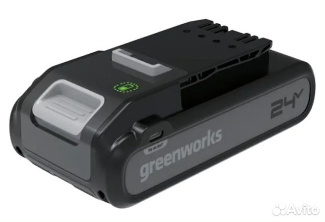 Greenworks G24B4+ 24 В, 4 Ач аккумулятор с двумя