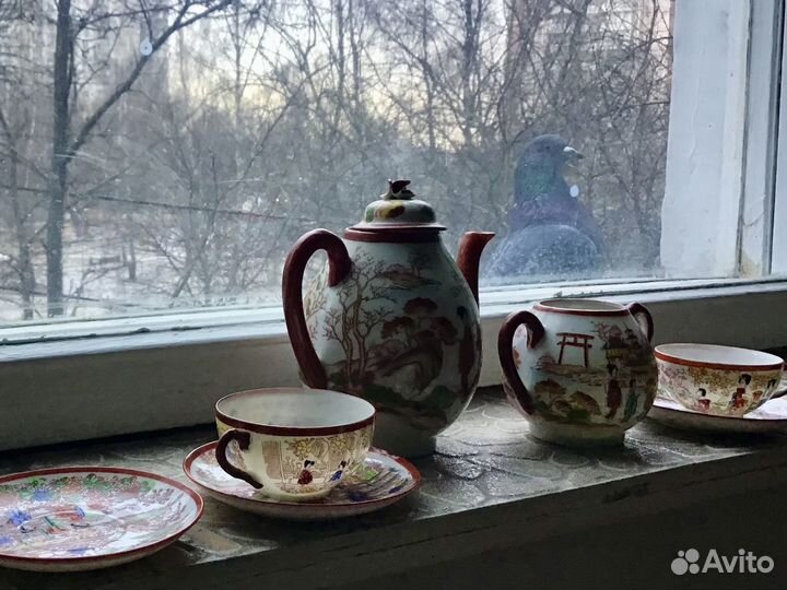 Кофейный сервиз Япония костяной фарфор