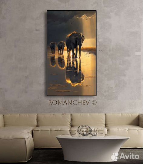 Картина слоны