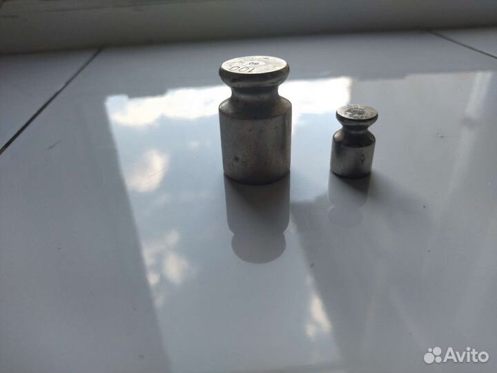 Гирьки 100 и 20 г. Хромированные