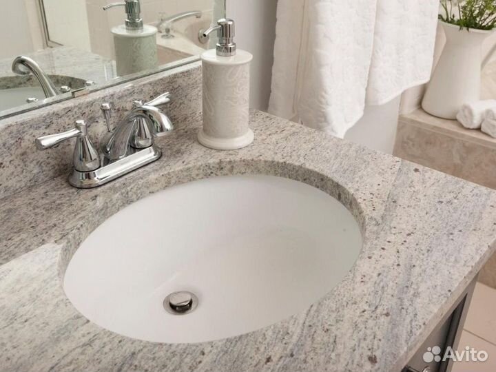 Столешницы для ванной из кварцевого агломерата