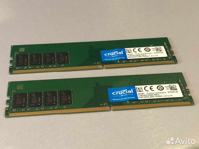 Оперативная память Crucial DDR4 16GB (2X8GB)