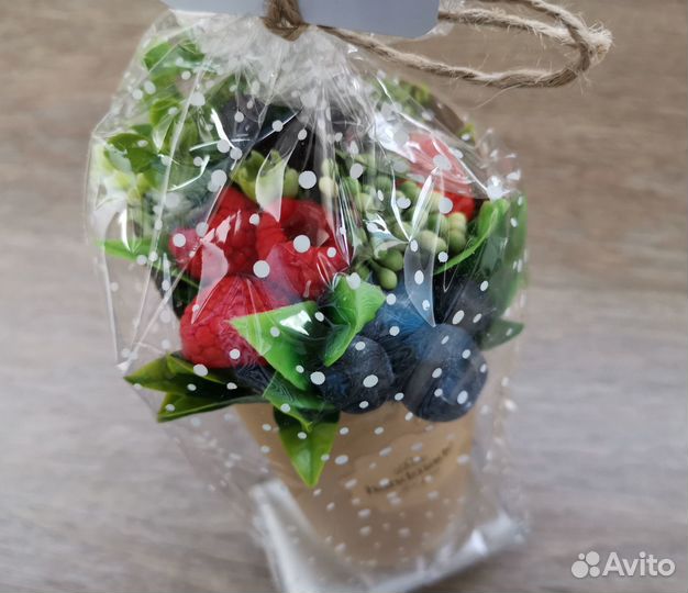 Мини-букет из мыла ручной работы «Смузи из ягод»