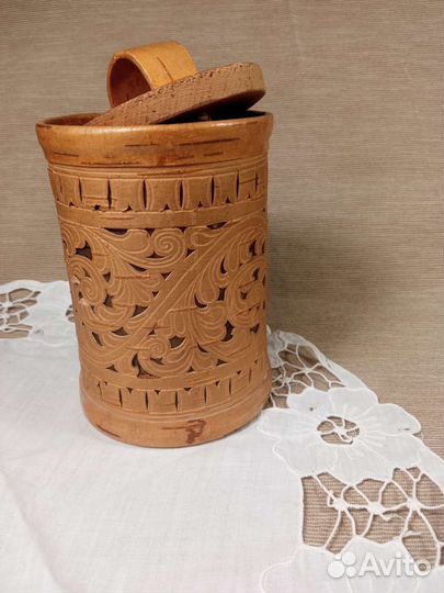 Посуда из дерева ручной работы. Туесок