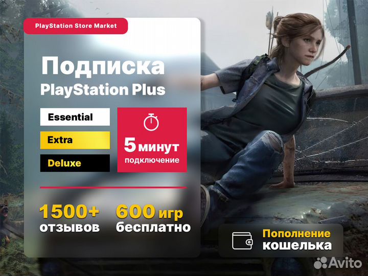 Подписка PS plus extra / пс плюс ps4 ps5