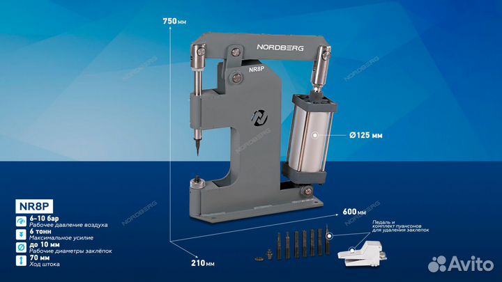 Станок для тормозных колодок, 6 тонн - торг