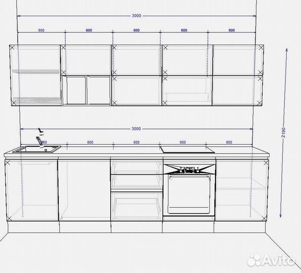 Кухня на заказ по индивидуальным размерам