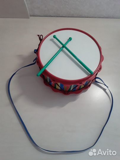 Маракасы деревянные и барабан для детей