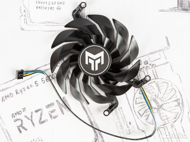 Вентилятор для видеокарты galax RTX metaltop 88мм