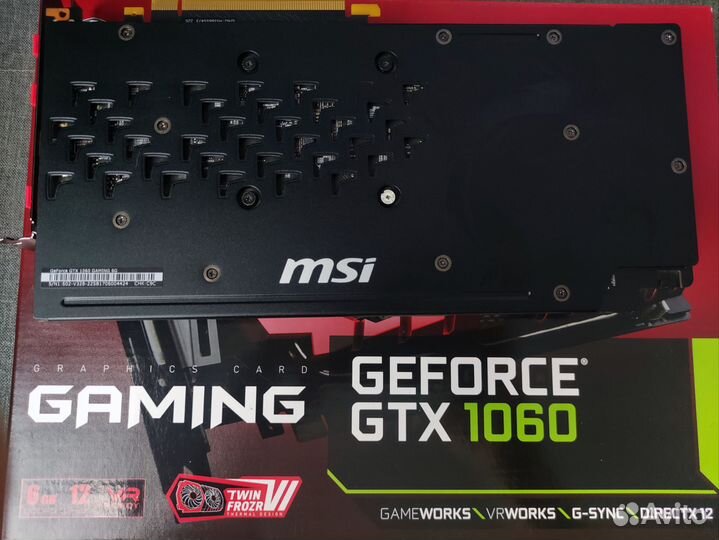 Видеокарта MSI gtx 1060 6gb