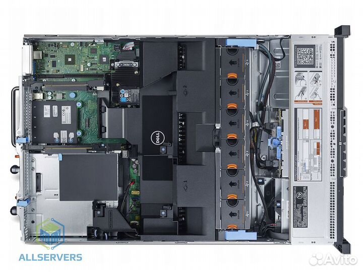 Сервер dell R730 H730 8*sff 2xE5-2640v3 672GB