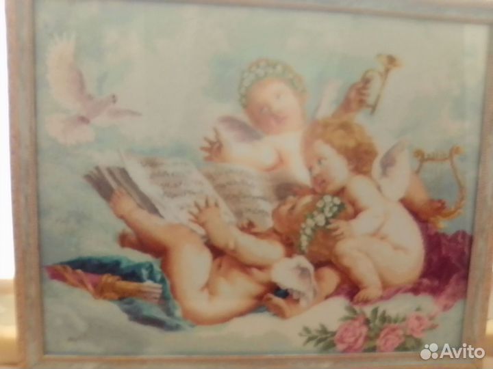 Картина вышитая крестиком аллегория музыки