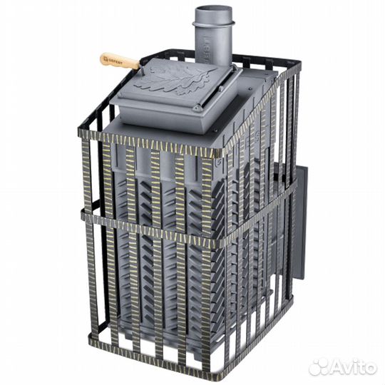 Печь дровяная чугунная Гефест Ураган зк 30П(2) С в